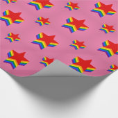 Rainbow pride stars Wrapping Paper ラッピングペーパー (角)