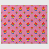 Rainbow pride stars Wrapping Paper ラッピングペーパー (フラット)