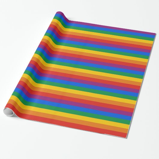 RAINBOW PRIDE STRIPES DESIGN -.png ラッピングペーパー (アンロールド)