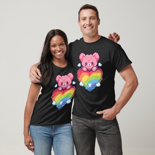 Rainbow Pride Teddy Bear LGBTQ+ Gay Lesbian Queer  Tシャツ (ユニセックス)