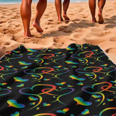 Rainbow Pride Valentine  ビーチタオル