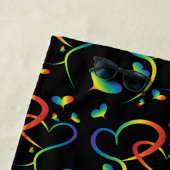 Rainbow Pride Valentine  ビーチタオル (インサイチュ)