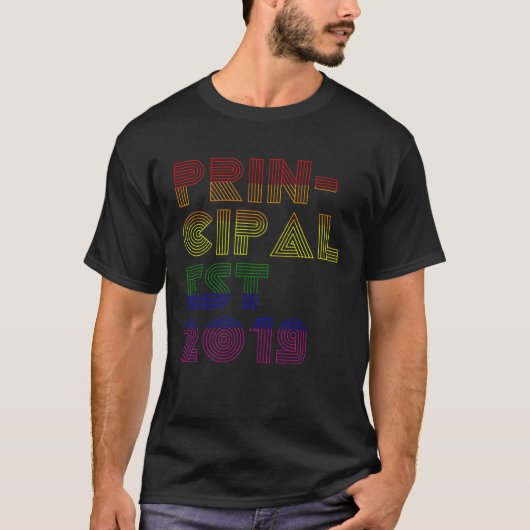 Rainbow Principal Est 2019 New Principal School Te Tシャツ (正面)
