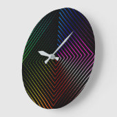 Rainbow Prism On Black ラージ壁時計 (傾斜)