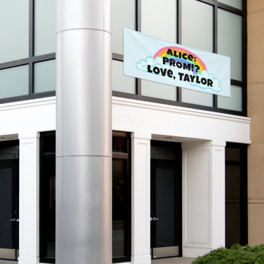 Rainbow Prom Proposal Banner 横断幕 (ビルの外側)