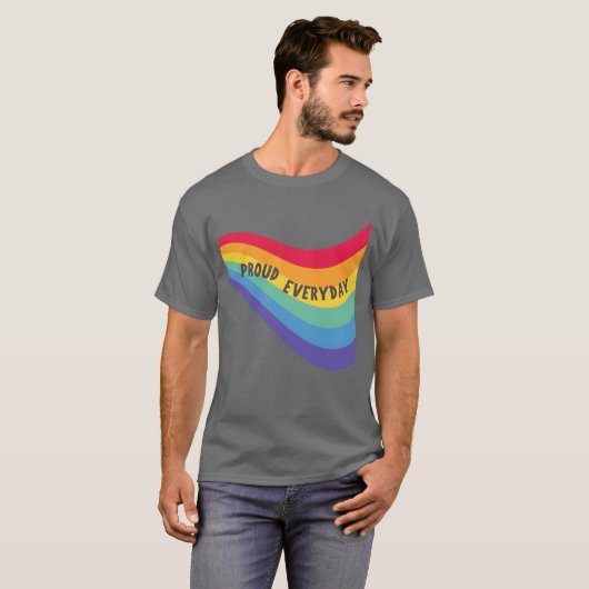 Rainbow Proud Everyday Pride family Tシャツ (正面フル)