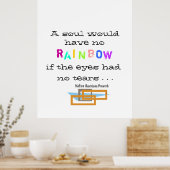 rainbow proverb quotation  on poster ポスター (キッチン)