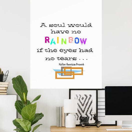 rainbow proverb quotation  on poster ポスター (ホームオフィス)