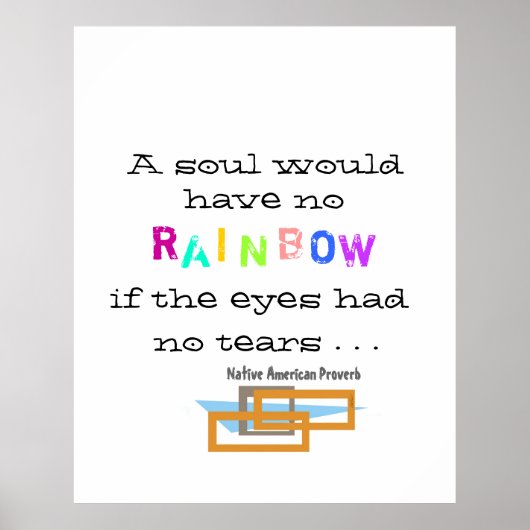 rainbow proverb quotation  on poster ポスター (正面)