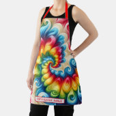 Rainbow Psychedelic Tie-Dye Apron エプロン (インサイチュ)