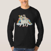 Rainbow Pug Unicorn Pug Themed  Pugicorn Tシャツ (正面)