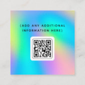 Rainbow QR Social Media Strategist Card スクエア名刺 (裏面)