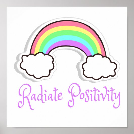 Rainbow Radiateポジティビティ、マインドセ前向きット ポスター (正面)