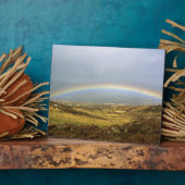 Rainbow Rannoch Moor Scotlandポストカードポスター フォトプラーク (側面)