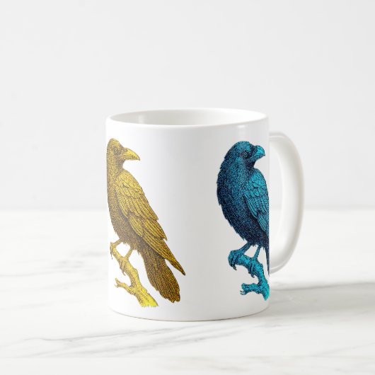 Rainbow Raven Mug Art コーヒーマグカップ (正面右)