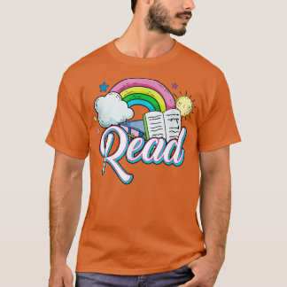 Rainbow Reading Lover Teacher Book Lover Bookworm  Tシャツ