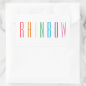 RAINBOW Rectangleスタンプ 長方形シール (バッグ)