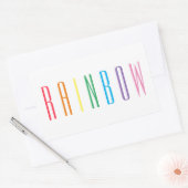 RAINBOW Rectangleスタンプ 長方形シール (封筒)