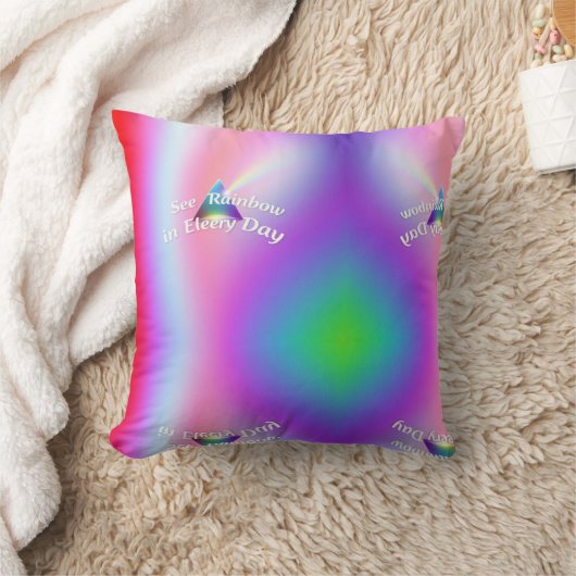 Rainbow Reflections クッション (ブランケット)