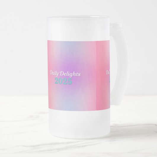 Rainbow Reflections フロストグラスビールジョッキ (正面右)