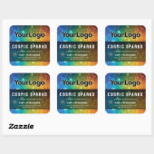 Rainbow Reiki Energy Worker Cosmic Product Labels スクエアシール (シート)