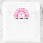 Rainbow Ribbon Breast Cancer Awareness ラウンドシール (バッグ)