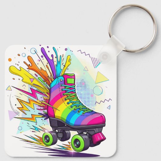 Rainbow roller skates キーホルダー (裏面)