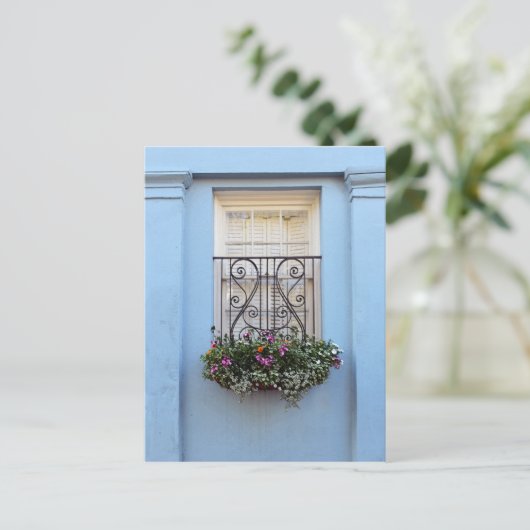 Rainbow Row Flower Box, Charleston, S.C. ポストカード (スタンド正面)