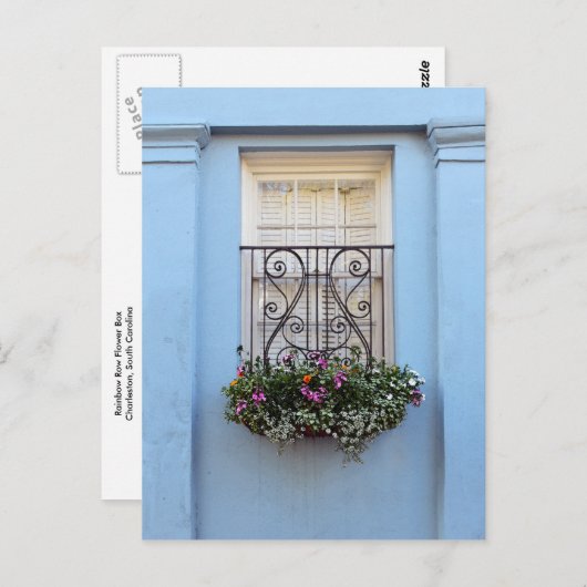 Rainbow Row Flower Box, Charleston, S.C. ポストカード (正面/裏面)