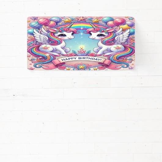 Rainbow Royalty Unicorns 横断幕 (インサイチュ)