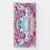 Rainbow Royalty Unicorns 横断幕 (縦)