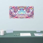 Rainbow Royalty Unicorns 横断幕 (トレードショー)