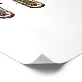 Rainbow Saxophone Lineup Music Lover Art  ポスター (角)