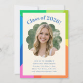 Rainbow Scallop Photo 2026 Class Graduation Party 招待状 (正面)