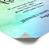 Rainbow Script Diaper Raffle Shower Display ポスター (角)