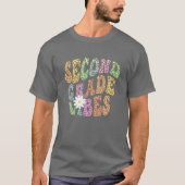 Rainbow SECOND GRADE VIBES Retro 2Nd Gr Leopard Pr Tシャツ (正面)