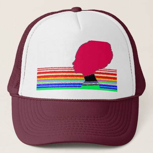 Rainbow Silhouette – Pop Art Trucker Cap キャップ (正面)