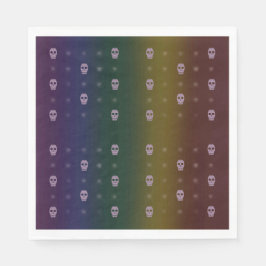 Rainbow Skulls Napkins スタンダードランチョンナプキン