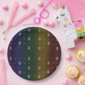 Rainbow Skulls Paper Plate ペーパープレート (パーティー)