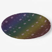 Rainbow Skulls Paper Plate ペーパープレート (アングル)