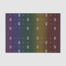 Rainbow Skulls Tissue Paper