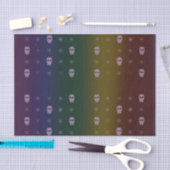 Rainbow Skulls Tissue Paper 薄葉紙 (クラフト)