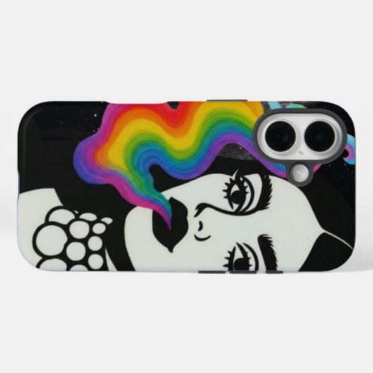 Rainbow smoke phone case Case-Mate iPhoneケース (裏面 (横))