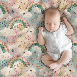 Rainbow Snuggle Blanket Gift for Baby’s Comfort フリースブランケット