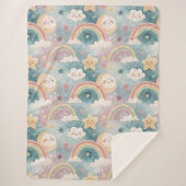 Rainbow Snuggle Blanket Soft Gift for Young Hearts シェルパブランケット (正面)