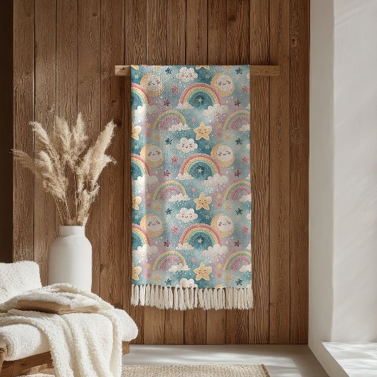 Rainbow Snuggle Blanket Soft Gift for Young Hearts シェルパブランケット