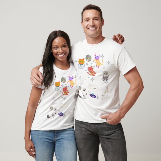 Rainbow Space Cats Galaxy Dreams Cute Kawaii  Tシャツ (ユニセックス)