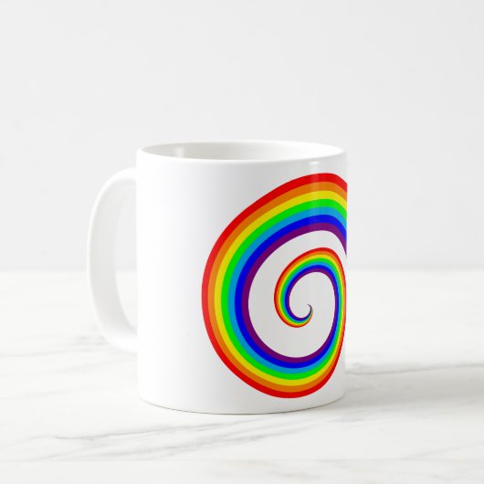 Rainbow Spiral コーヒーマグカップ (正面左)