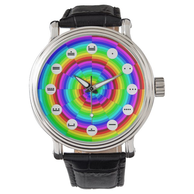 Rainbow Spiral (マヤ顔)by Kenneth Yoncich 腕時計 (正面)