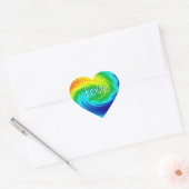 rainbow spiral.文字. ハートシール (封筒)